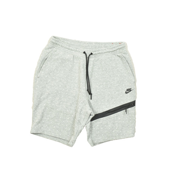 Nike Tech Fleece Gray Polka Dot Sweat Shorts Athletic Mens Regular Size L - Picture 1 of 8
